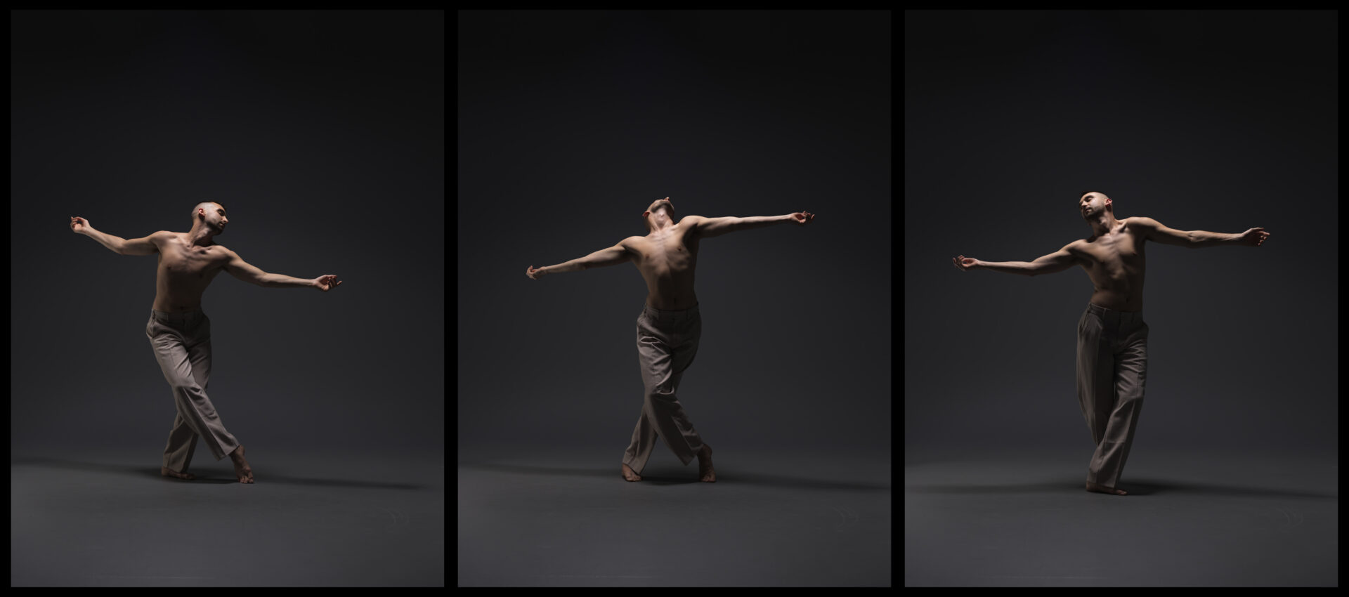 female dancer posing with flowing outfit, creative dance photography 