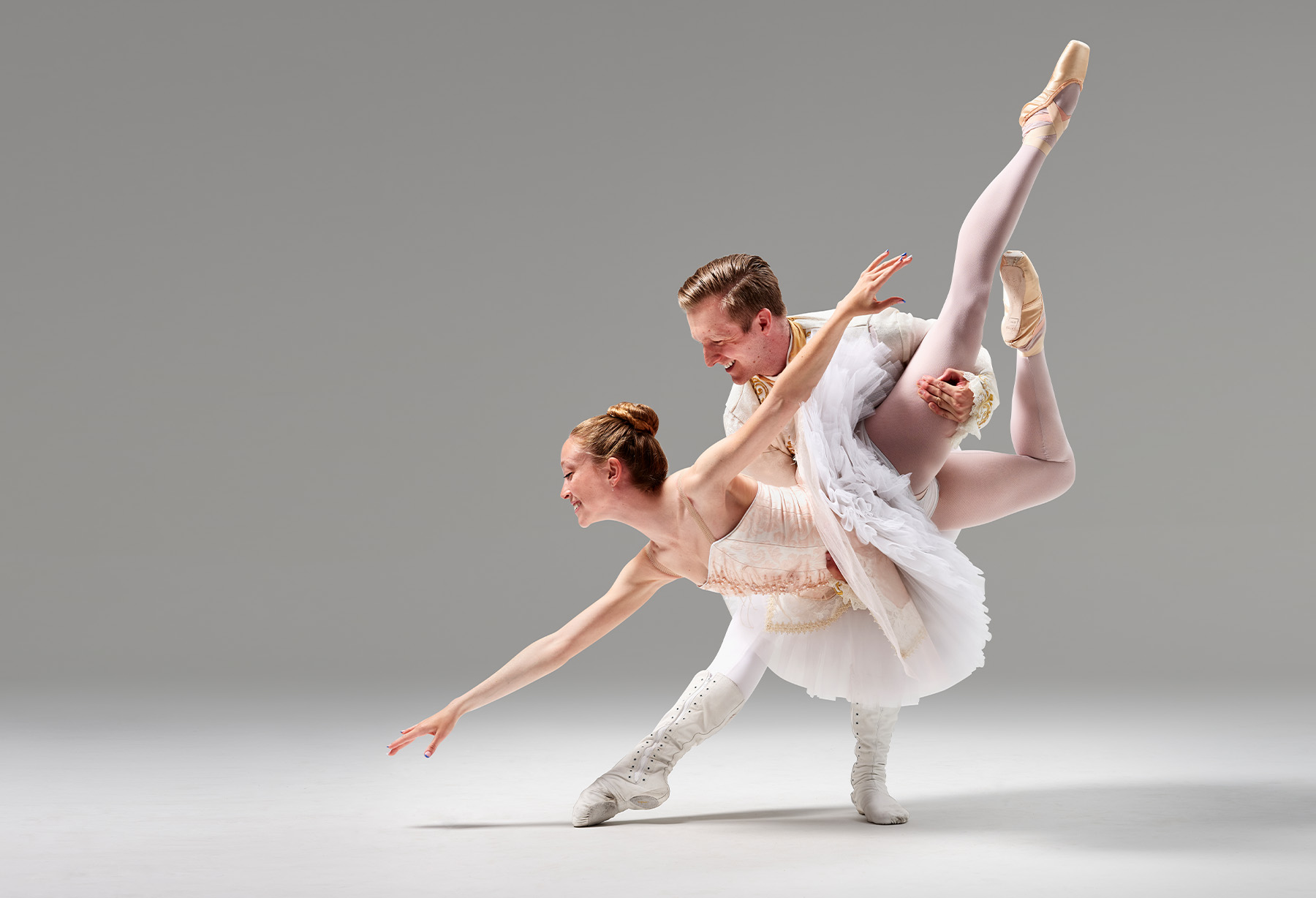 dance studio photography example with two female dancers posing