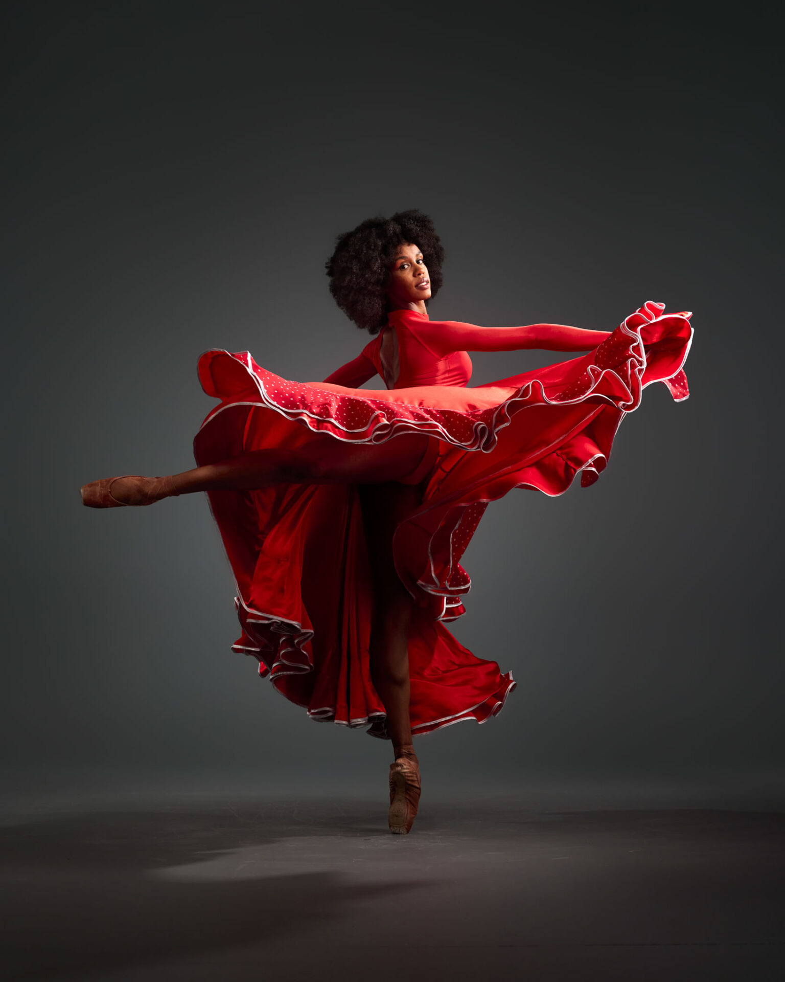 dance studio photography example with two female dancers posing